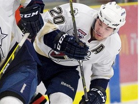 Spruce Grove Saints forward Jarid Hauptman in November 2014.