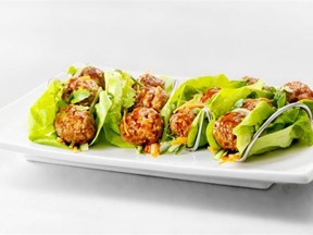 Steamed Pork Meatball Lettuce Wraps