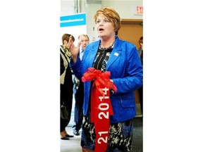 Strathcona County Mayor Roxanne Carr at the new Strathcona Community Hospital in Sherwood Park, which officially opened on May 21, 2014.