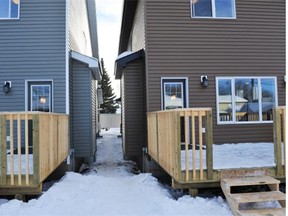 These skinny homes in King Edward Park are 17 feet wide.