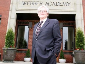 Webber Academy founder Neil Webber outside the school in Calgary in 2011
