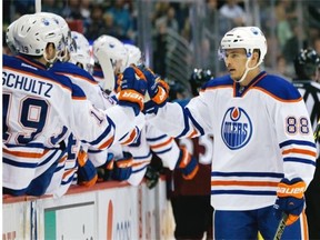 When defenceman Brandon Davidson scored against the Colorado Avalanche on March 30, 2015, at Denver, he became the third Edmonton Oilers player in as many games to score his first NHL goal.