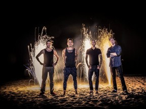 Barefoot on the beach with Hedley. Photo courtesy of Universal Music Canada.