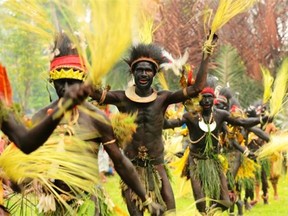 Anthropologist-turned-filmmaker Niobe Thompson’s documentary, The Great Human Odyssey, traces humanity’s history, including rare looks at rites such as this male initiation ceremony in Papua New Guinea.