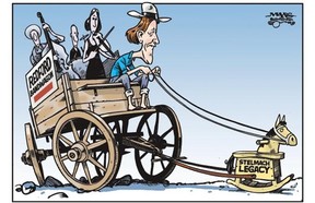 April 2012: Heading in to the provincial election in 2012, Alison Redford’s bandwagon seems to stall because of the legacy left behind by former premier Ed Stelmach.