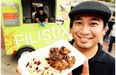 Ariel’ Del Rosario’s stands in front of his food truck, Filistix in July 2009.