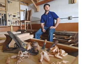 Ted Clark, owner of Innovative Woodworking Co., in his shop near Ardrossan.