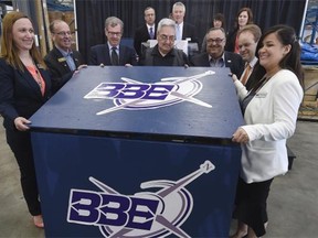 A crate opening instead of a ribbon cutting took place Thursday during the grand opening of Braden-Burry Expediting’s new air cargo facility at Edmonton International Airport.