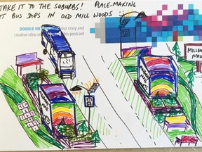 Downtown shouldn’t be the only place were Edmonton makes creative places for people to feel comfortable, said one participant in CityLab’s postcard project. Nearly 600 people sent in their ideas for how to add vitality to the city.