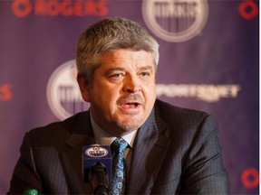 Edmonton Oilers new head coach Todd McLellan on May 19, 2015, in Edmonton.