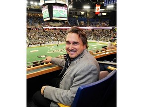 Edmonton Rush owner Bruce Urban enjoys a National Lacrosse League game at Rexall Place on Jan. 20, 2012.