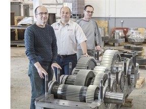 From left: NAMCO executives Nick Markovic, Bernard Vukovic and Davor Dikic. Namco Machine & Gear Works is a supplier of precision components like power drives and transmission equipment for truck manufacturers and energy firms.