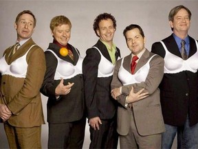 The Kids in the Hall comedy troupe, left to right, Scott Thompson, Dave Foley, Kevin McDonald, Bruce McCulloch and Mark McKinney. The Kids hit the Jubilee Auditorium Tuesday, May 19.