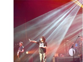 Lead singer Adam Duritz of the Counting Crows performs in concert at the Northern Alberta Jubilee Auditorium in Edmonton, May 4, 2015.