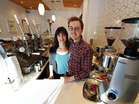 Peter West and his wife Cristiane Tassinari run the new Coffee Bureau, a cafe designed as an homage to the Mad Men era.