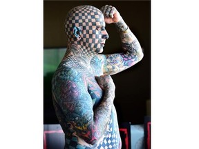 Matt Gone has tattoos on roughly 99 per cent of his body and is in town for the Edmonton Tattoo and Arts Festival at the Expo Centre.
