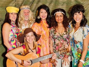 Members of the Pinot on the Patio committee pose for a poster promoting the fundraising even. Back row (l to r): Sandy Jacobson, Nick Lees, Melanie Nakatsui, Anum Usman and Sharon MacLean. Front row: Leila Zuniga.