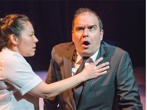 Nadien Chu and Nathan Cuckow, in The Ugly One, from Kill Your Television Theatre