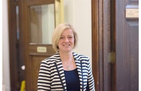 Alberta Premier-Elect Rachel Notley spoke with the media this morning at the Legislature.