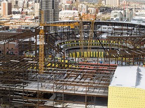 Progress continues on the new arena project in downtown Edmonton.