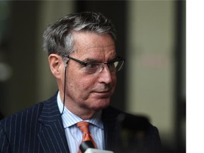 Dennis Edney, lawyer for Omar Khadr, speaks to media outside the Law Courts Building in Edmonton on Tuesday May 5, 2015.