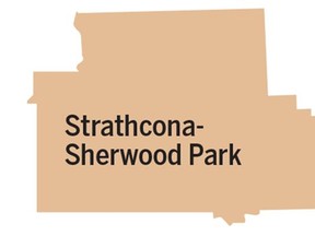 The riding of Strathcona-Sherwood Park.