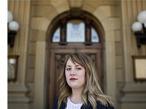 NDP MLA for Calgary-Bow Deborah Drever pictured in Edmonton Alta, on Thursday May 21, 2015. Drever says pretending to be assaulted with a bottle for a garage band cover photo is an inexplicable error of youth, but one she is determined to turn the page on.