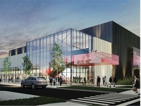 A rendering of a new live music venue, to be located in west Edmonton on 180th Street