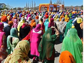Sikhs of Edmonton held the 16th annual Vaisakhi Nagar Kirtan parade on May 17, 2015 in dedication to the creation of the Khalsa, in Millwoods in Edmonton.