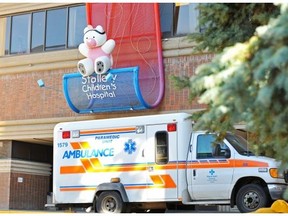 Stollery Children’s Hospital entrance at the University of Alberta Hospital. FILE