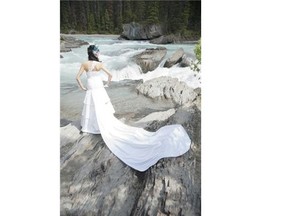 A wedding dress design by Rolla Barbar, an Edmonton-based designer.