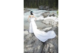 A wedding dress design by Rolla Barbar, an Edmonton-based designer.