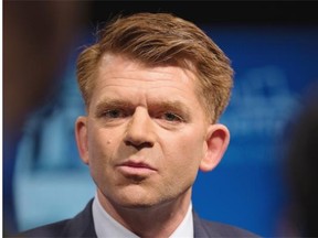Wildrose Leader Brian Jean released data on Saturday, April 25, 2015, showing the Tory government spent close to $1 billion on sole-source contracts in 2013-14.
