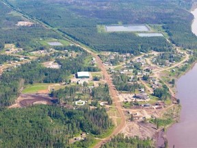An aerial view of Fort McKay, Alta. on June 18, 2013.