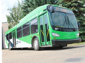 A St. Albert city bus: Edmonton and St. Albert are considering merging their two transit systems.