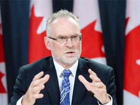 Auditor General Michael Ferguson speaks at a news conference at the National Press Theatre in Ottawa on Tuesday, June 9, 2015 to discuss the Report on Senators’ Expenses.