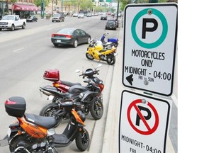City council banned motorcycles from parking on Whyte Avenue in 1990 saying it was unsightly. By 2011, the number of motorcycles in the city had tripled and council created two free parking zones downtown for them.
