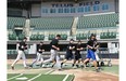 The Edmonton Prospects begin Monday’s practice at Telus Field with a jog around the field.
