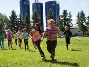 Edmonton public and Catholic school students come out to Jespersen Farm near Spruce Grove for a week at a time for Farm School.