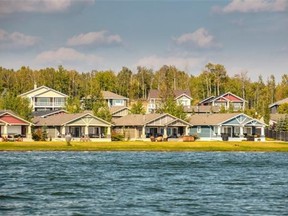 Employing a tiered approach, with bungalows along the lakeside and two-storey homes further from the water, each home at The Estates at Waters Edge has a view of the lake.