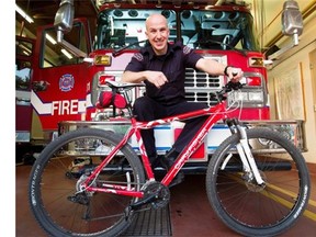 Firefighter Phil Neilson, 34, is participating in the Edmonton River Valley Off-Road Triathlon and Duathlon on June 20 for the fifth time. The event was initially created for fun, by firefighters for firefighters to keep them fit. It’s since opened up to the public and is a major fundraiser for the Firefighters’ Burn Treatment Society.