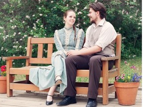 From left, Allison Walmsley and Adam Sperry play Emily Webb and George Gibbs in Opera Nuova’s performance of Our Town, based on Thornton Wilder’s play of the same name, running at Fort Edmonton Park June 19 - 21.