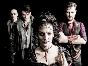 Kris Joseph, Scott Walters, Jan Alexandra Smith, David Leyshon in Catalyst Theatre’s Vigilante, nominated for eight Sterling Awards including best musical.