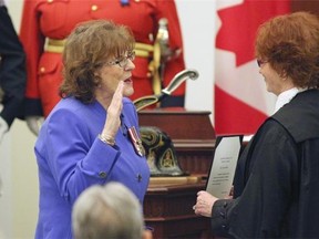 Lieutenant-governor Lois Mitchell was installed as Alberta’s new Lieutenant-Governor at the Alberta Legislature on June 12, 2015.