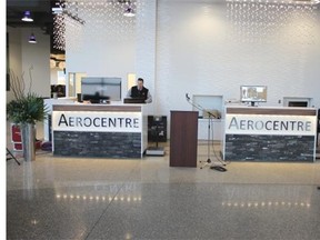 The newly completed Shell AeroCentre 2, at the Edmonton International Airport, offers 43,200 square feet of hangar space and 24,000 square feet of passenger lounges, office and shop space.