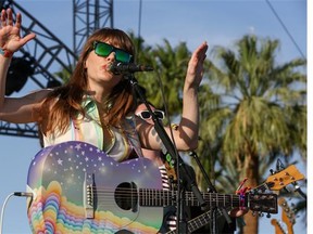 Jenny Lewis performs at the 2015 Coachella Music and Arts Festival on Sunday, April 19, 2015, in Indio, Calif. She will be perfoming at Edmonton's Folk Fest in August.