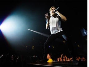 Dan Reynolds of Imagine Dragons performs at Rexall Place in Edmonton on June 6, 2015.