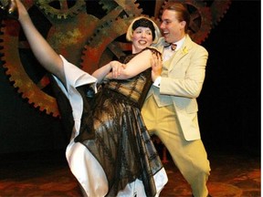 Shadow Theatre’s 2006 production of the David Belke comedy Ten Times Two, starring Caroline LIvingstone and Jesse Gervais. It will be remounted with a different cast, Kristi Hansen and Sheldon Elter, in the upcoming Shadow season.