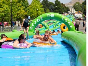 Slide the City comes to Edmonton on July 18, 2015.