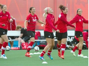 Team Canada seems to be enjoying Monday’s training session at Clareview Park.